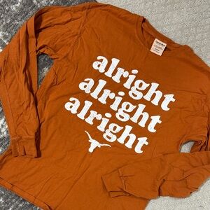 ComfortWash Orange T-Shirt Alright Texas Longhorns